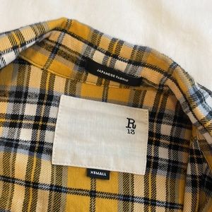 R13 cropped yellow plaid